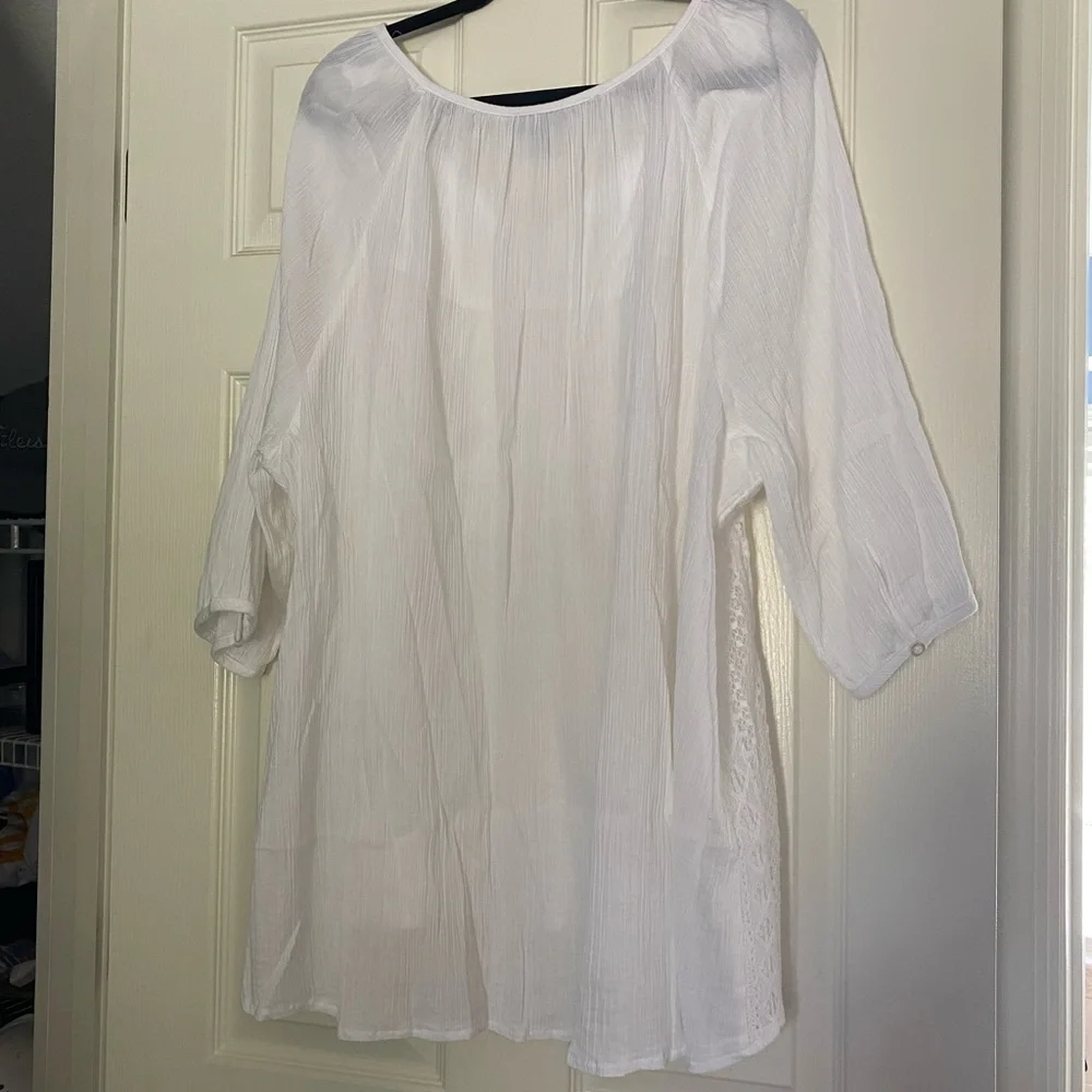 Catherines 3x Gauze Peasant Blouse - Picture 2 of 5